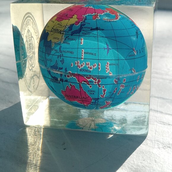 Globe Paperweight Friendship Through Sports - Picture 7 of 7